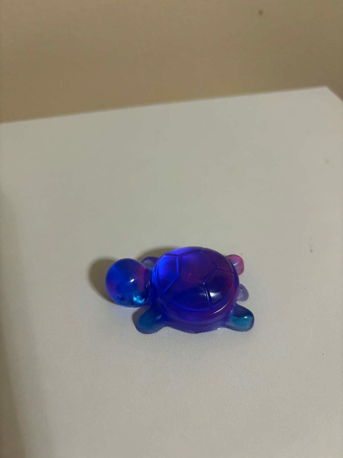 Blue & purple resin turtle figurine